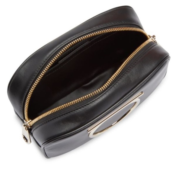 Salvatore Ferragamo Black Leather and Goldtone Logo Belt Bag - Picture 5 of 14